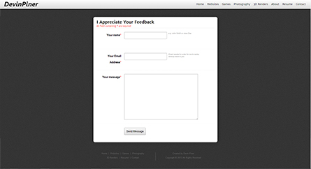 Portfolio Version 1 Contact